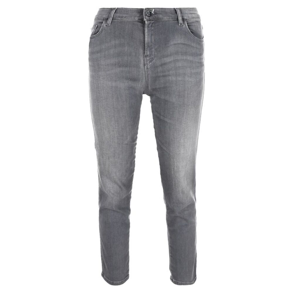 Armani Jeans Washed Slim-Fit Jeans in Grey Cotton